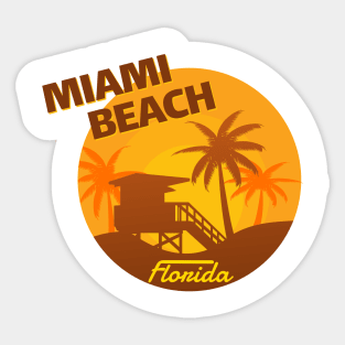 Miami Beach Holiday Shirt Sticker